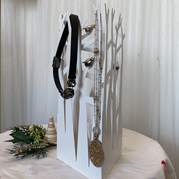 COPY - Umbra Canopy White Metal jewellery stand/display 3 chrome birds! - Picture 3 of 10